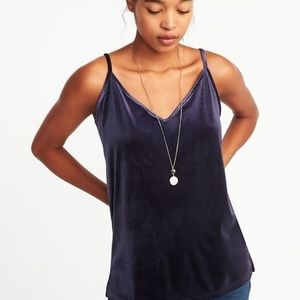 Banana Republic Velvet Knit Navy Blue Tank Cami M